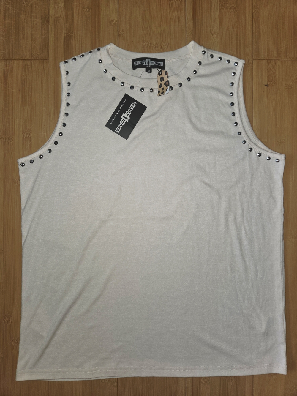 Studded Tank Top - Cream